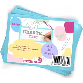 Kancelářský papír Barevný papír A6 Netuno 50 listů 250 g/m2