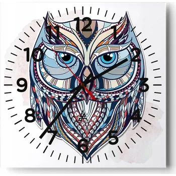 Hodiny Nástěnné hodiny do obýváku 40x40 Abstrakce Tiché hodiny Skleněné hodiny Bez hlučnosti