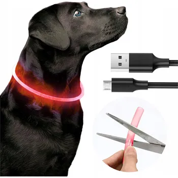 Obojek pro psa Silikonový svítící obojek pro psa Subeto vel. M