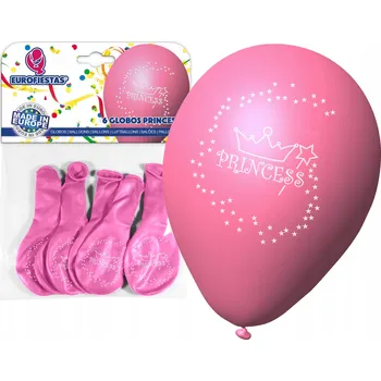 Balónek Růžové Balónky "Princess" 6 Ks