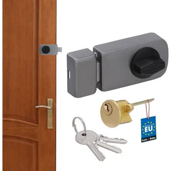 Dveřní řetízek a západka Jednobodový povrchový zámek lukostřelec pro dveře antracit 95 mm - antracit