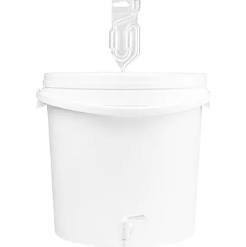 výroba alkoholu Fermentační nádoba s víkem SuperButelki 0,01-20,00 l, bílá