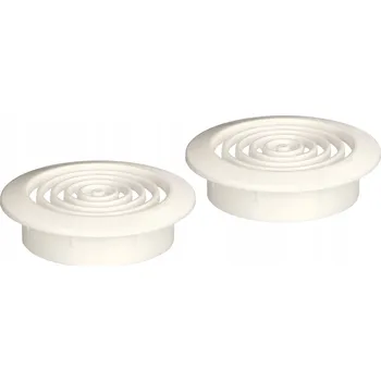 Větrací mřížka KOTARBAU® Krytka ventilační mřížky kulatá mini fi 45 mm 2 ks bílá