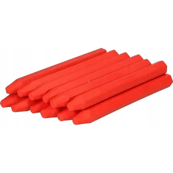 Červená technická křída na značení dřeva - 12 ks - červená