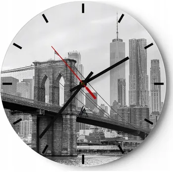 Hodiny Nástěnné hodiny do kuchyně 30x30 Jork Skleněné hodiny do obýváku Tiché