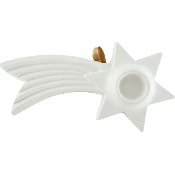 Vánoční dekorace Sádrový svícen Hvězda Betlémská 17x7 cm Vánoční 1 ks