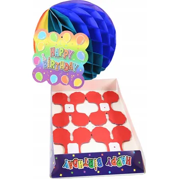 Party dekorace NAROZENINOVÁ DEKORACE PAPÍROVÉ ROZETY BAREVNÉ GIRLANDY