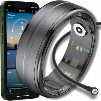 Prsten Chytrý prsten ZeeTech SmartRing Prstýnek Inteligentní R06, velikost 20, černý