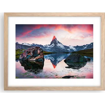 Obraz Obraz plakát v rámu světlý dub do obýváku 40x30 krajina foto na zeď