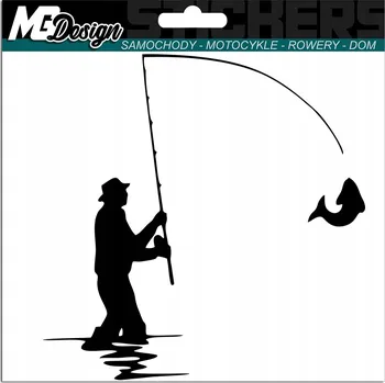 Samolepicí dekorace na vozidlo NÁLEPKA na auto RYBÁŘ RYBA FISHING 15x15 cm