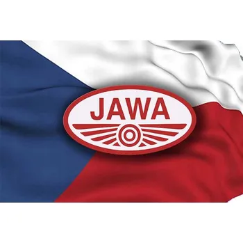 Obraz Cedule Jawa CZ vlajka