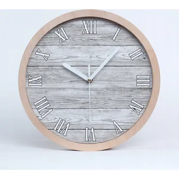 Hodiny Tichá nástěnná dřevěná hodina dřevěné pozadí průměr 25 cm