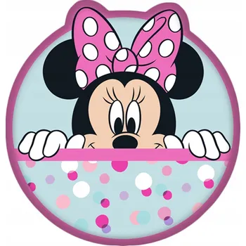 Polštář Plyšový Polštář Minnie Mouse mátově růžový 35 cm