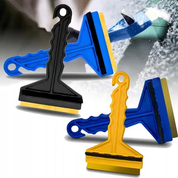 Autoškrabka 4X ŠKRABKA NA OKNA S MOSAZNOU ČEPELÍ NA LED A MRAZ, S GUMOVOU STĚRKOU