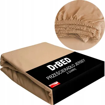 Prostěradlo Prostěradlo s Gumou 140 x 200 Jersey Elastické PRODYŠNÉ Béžové Polské