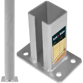 Příslušenství pro plot Podstavec pro plotovou bránu šroubovaný 70x70 mm - 70x70 mm