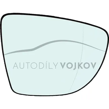 Auto zrcátko Pravé sklo zpětného zrcátka s plastovým držákem vyhřívané Renault Clio IV 2012 -
