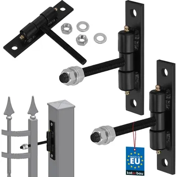 pant Závěs brány s maznicemi šroubovaný černý fi 12 mm sada 2 ks. - černá \ 12 mm