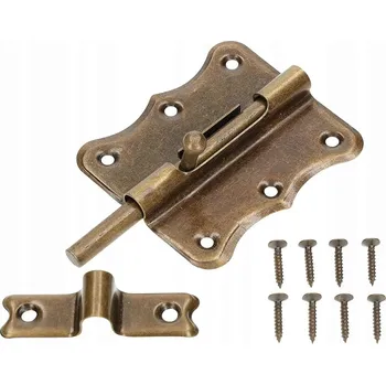 Nábytkové kování Šroub zámku dveří 70 mm patina - 75 mm