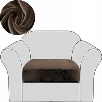 Napínací potah Potah na pohovku (kanape) Domidekor hnědý