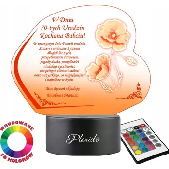 Lampička Noční lampa Plexido vícebarevná