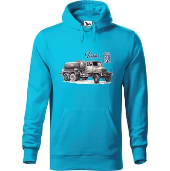 Dámská mikina Mikina - Praga V3S - Fekální vůz Barva: Modrá - tyrkysová (44), Velikost: XXL, Střih: Pánské