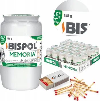 Svíčka Bispol olejová náplň do hřbitovních svíček 9,5 cm WO3 balení 24 kusů