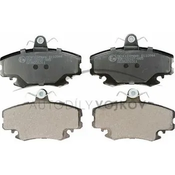 Brzdová destička Sada předních brzdových destiček DENCKERMANN Renault R19 1988 - 1992