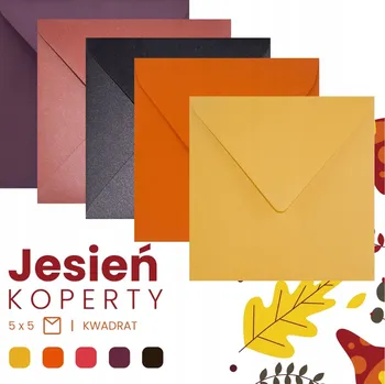 Obálka Kvadratické obálky barevné mix Podzim 25 Ks.