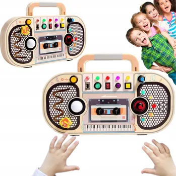 Obraz Manipulační deska senzorický panel dřevěný ovladač LED spínač