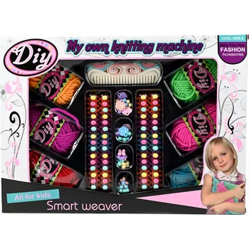 kreativní sada HÁČKOVÁNÍ TKANÍ NA STAVU PRO DĚTI SADA PRO ZAČÁTEČNÍKY