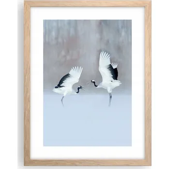 Obraz Obraz plakát v rámu světlý dub do obýváku 30x40 zima foto plakáty na zeď