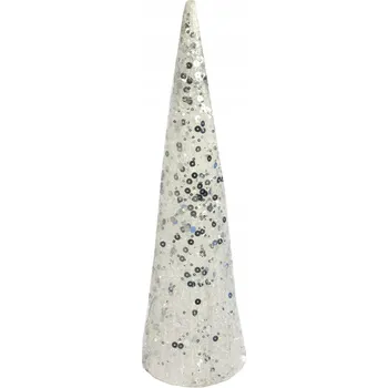 Vánoční dekorace VÁNOČNÍ STROMEČEK KUŽEL ZE SISALU 40 CM BÍLÝ vánoční ozdoba dekorace