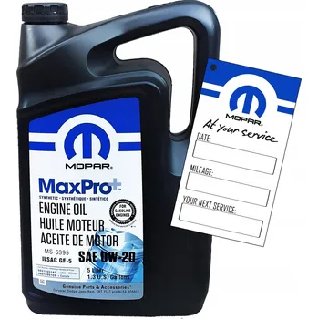 Motorový olej Olej MOPAR 0W20 MaxPro+ 5L pro CHRYSLER PACIFICA 2017+