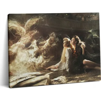 Obraz Plátno Obraz Canvas do Ložnice Nápad na Dárek Fotografie Dvou Žen