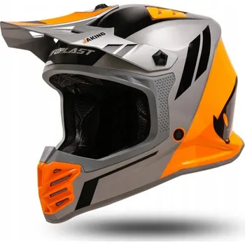 Helma na motorku DĚTSKÁ/JUNIOŘSKÁ CYKLISTICKÁ PŘILBA KOREY CROSS – STŘÍBRNÁ/ORANŽOVÁ/ČERNÁ