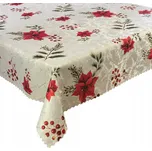 Ubrus Vánoční Odolný Plamám Zlatá Hvězda Betlémská 160x320 cm