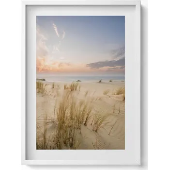 Obraz Obraz grafika v rámu Boho krajina jemných trav, moře a nebe 50x70 cm