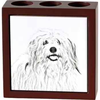 Coton de Tulear - stojánek na tužky s motivem psa, organizér na stůl s potiskem