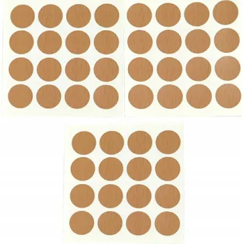 Nábytkové kování Samolepicí nábytkové záslepky Buk 18mm 48 kusů