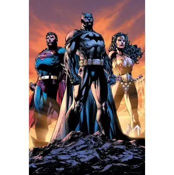 Plakát Plakát DC Comics Liga Spravedlnosti Trio bez rámu 61 x 91,5 cm