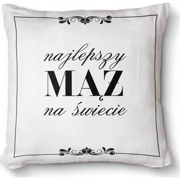 Polštář Měkký dekorativní polštář s potiskem 40x40 cm - Nejlepší manžel na světě