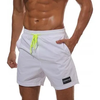 Pánské plavky šortky KRAŤASY bílé - M