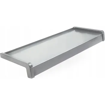 Obraz Vnější parapet OCEL ocelový, ALU krytky, šířka 30 cm, délka 70 cm, STŘÍBRNÝ
