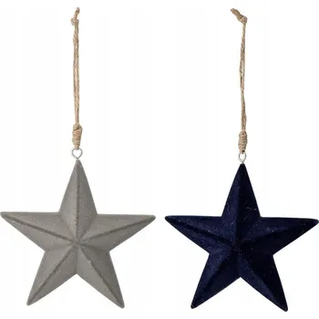 Vánoční dekorace Vánoční hvězdy ozdoby mosazné 2ks