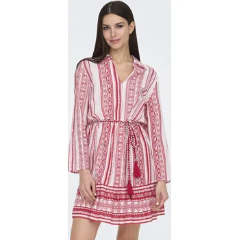 Dámské šaty Jacqueline de Yong JDY dámské šaty se vzorem Anna červené Velikost: XXL