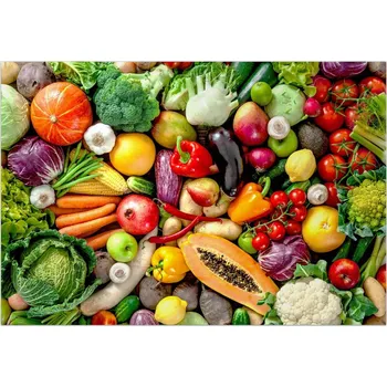 Koberec Módní kuchyňský koberec Ovoce a zelenina mix 120x80 cm