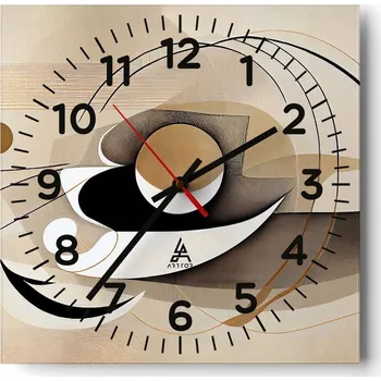 Hodiny Nástěnné hodiny do obýváku 40x40 Abstrakce Tiché hodiny Skleněné hodiny Bez hlučnosti