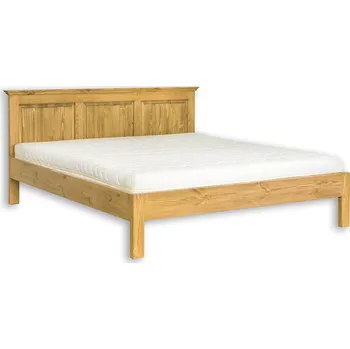 Postel LK700-140 cm dřevěná rustikální postel z přírodní borovice Drewmax (Povrch přírodní vosk!)