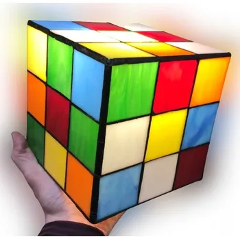 Lampička Lampa tiffany RUBIK 15*15*15